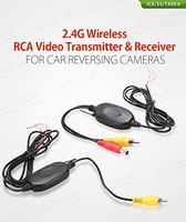 XTRONS 2.4G Wireless RCA Video Transmitter & Receiver for Car Rear View Camera Monitor