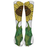 Elephant AN Novelty Plants Vs Zombies Sunflower Stylish Premium Quality Calf High Socks Athletic Crew Socks