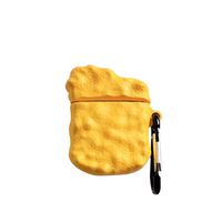 BONTOUJOUR AirPods Case, Super Cute Creative Funny Food Hamburger Chicken Theme AirPods Case, Soft Silicone Case Cover Protective Skin for AirPods 1/2+Hook-Chicken Nuggets