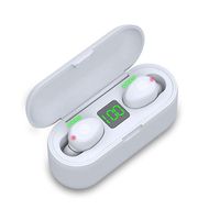 KAIXIANG TWS Bluetooth 5.0 Earbuds with 2000 mAh Wireless Charging Case CVC8.0 Noise Cancelling 8D Stereo Hi-Fi IPX5 Waterproof Headphones in-Ear Built-in Mic Headset - White