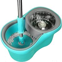 Broom and Dustpan with Long Handle Telescopic Upri Rotating mop - Stainless Steel Lazy mop, Household Absorbent mop