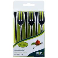 Lillian Tablesettings 48-Piece Forks Set, Mini, Polished Silver