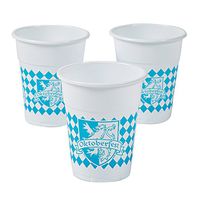 Oktoberfest Disposable Cups holds 16 oz (20 cups) October Fest Party Supplies