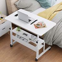Over Bed Table, Height Adjustable Laptop Cart Mobile Computer/Portable Notebook Desk Sofa Table Rolling, Reading, Eating Breakfast Cart Stand-Bedridden, Elderly (Color : D, Size : 80x40cm)
