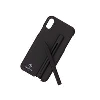 iBiopen Biostyli Case with Stylus - for iPhone XS - Satin Finish Hard Shell Case with Built in Digital Pen for Note Taking, Drawing - No App Needed, No Bluetooth Needed (iPhone XS/Black)