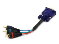 Monoprice 6inch VGA to 3 RCA Component Video Cable (HD15 - 3-RCA)