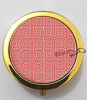 BlackKey Greek Pattern 3-Compartment Decorative Pocket Gift Box Case Organizer for Pill, Color 2 -2102