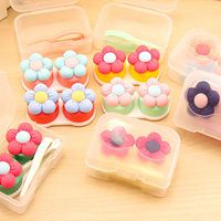 Cute Colorful Flower Plum Blossom Contact Lens Case Box Container for Contact Lens Merry Christmas Gift for Girls - (Color:)