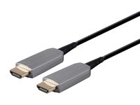 Monoprice HDR High Speed Cable - 330 feet - Black | for HDMI-Enabled Devices - 4K @ 60Hz, HDR, 18Gbps, Fiber Optic, AOC, YUV 4:4:4 - SlimRun AV Series