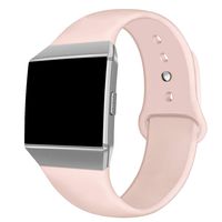 NAHAI Compatible Fitbit Ionic Bands, Soft Silicone Replacement Strap Accessory Breathable Wristbands for Fitbit Ionic Smart Watch, Large, Sand Pink