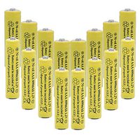 QBLPOWER AA AAA Ni-Cd 600mAh 1.2V Batteries Combo Pack Rechargeable for Outdoor Garden Solar Lights Yellow 16 Pcs/Set