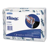 KLEENEX C-Fold Paper Towels, 10 1/8 x 13 3/20, White, 150/Pack, 16/Carton, Sold as 1 Carton