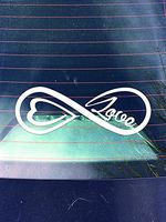 Love Infinity Vinyl Decal Sticker | Cars Trunks Vans SUVs Laptops Windows Walls Cups | White | 7 X 2.5 | KCD2162