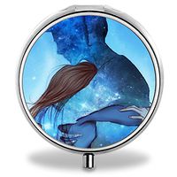 Love Pill Case, Round Stainless Drug Organizer Container Medicine Cover for Pocket Daily&Weekly