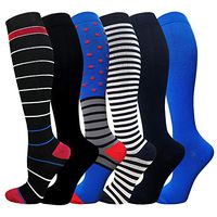 Compression Socks for Women & Men 20-30mmHg Best Knee High Stockings for Running Nurses Hiking Cycling Recovery