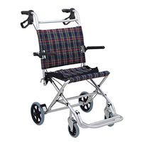 Wheelchair, Easy to Carry Travel Wheelchair Aluminum Alloy Push Wheelchair Foldable Wheelchair Disabled Travel Wheelchair Light Old Scooter (Color : Blue, Size : 785793cm)