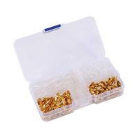 120pcs Gold Brass 3.5mm Bullet Connector Terminal Male and Female with Insulation Cover