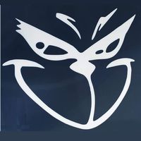 Pair of Grinch Face Ornament Decal Stickers- Designed to fit Your 3" Ornament - Dr Suess How The Grinch Stole Christmas (Glossy White)