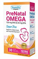 YumVs Complete Prenatal Omega Dietary Supplement, Orange Crème Flavored Chewables (30 Count); Sugar-Free Pregnancy Vitamins for Women; Gluten Free, Kosher/Halal