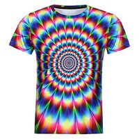 Xia&Han Men's Funny 3D Printed Short Sleeve Blouse Tops Slim Fit Tee Comfy Crewneck Shirts Casual Pullover