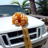 Large Car Bow, 16" Wide - Gold, Christmas, Gift Bow, Anniversary, Wedding, Reception, Birthday, School Dance, Decoration, Classroom, Office, Fundraiser, Gift Basket