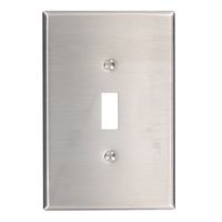 Leviton 84101-40 1-Gang Toggle Device Switch Wallplate, Oversized, Device Mount, Stainless Steel