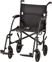 NOVA Ultra Lightweight Transport Chair, Weighs Only 18.75 lb, Compact for Travel, Black