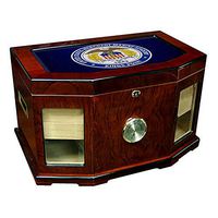 Large Premium Desktop Humidor - Glass Top -US Merchant Marine Academy (USMMA), Seal