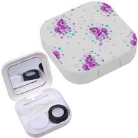 Portable Contact Lens Case Box Travel Kit Mirror + Bottle + Tweezers Container Holder [ Beautiful Cartoon Little ]
