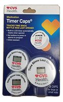 CVS Health Medication Timer Caps 3 Caps for Large or Small Old Style Vials (3)
