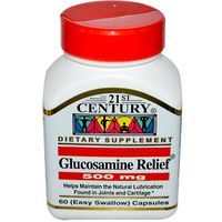 21st Century Glucosamine Relief, 500 mg, 60 Easy to Swallow Capsules