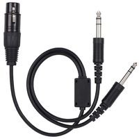 Hakeeta Aviation Headphone Adapter, 5 pin Female Airbus XLR to GA Dual Plugs Aviation Headset Adapter
