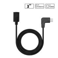 iEago RC 3ft OSMO Pocket OTG Cable Type C to Type C Extension Data Transferring Cord 90 Degree Right Angle Connector for DJI OSMO Pocket