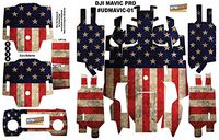 Ultradecals American USA Flag DJI Mavic Pro Skin Wrap Decal Sticker Battery Body