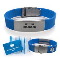 Seizure Disorder Sport Medical Alert ID Bracelet for Men and Women