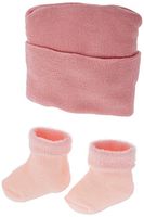 Bird & Cronin 08142299 Comfor Thermal Knit Baby Pink Hat Booties Accessory Set