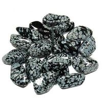 Jet Energized Snowflake Tumbled Stone 100 Grams A++ Approx. 0.75" to 1"inch High Grade Healing Metaphysical Jet International Crystal Therapy Booklet Image is JUST A Reference