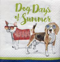 Hoffmaster Beach Dogs Cocktail Beverage Paper Napkins, 36 ct