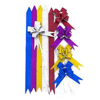 AUEAR 50 PCS Glittering Pull Bows Gift Knot Ribbon Strings 5 Colors Christmas Wedding Valentine's Day Present Decoration Pull Bows