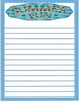 Kids Camp Summer Fun Lined Stationery Paper 26 Sheets