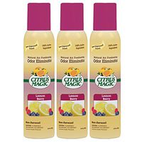 Citrus Magic Natural Odor Eliminating Air Freshener Spray Lemonberry, Pack of 3, 3.0-Ounces Each