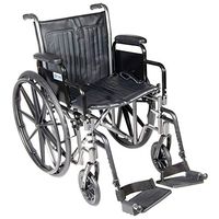 Drive Medical Drive Silver Sport 2 Detachable Desk Arms/Footrests Wheelchair Detachable Desk Arms and Swing Away Footrests 18" Seat