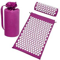 Acupressure Mat & Pillow Set Acupuncture Massage Mat for Back,Neck Pain Relief Stress Reduction Massage Therapy Yoga Pad for Back Foot Treatment with,A