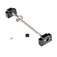 CNCCANEN Ball Screw SFU1605-400mm Antibacklash BK12/BF12 with Ball Nut RM1605 400mm End Machining Ballscrew CNC Part