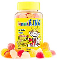 Gummi King Vitamin-D Supplement, Strawberry/Lemon/Orange/Grape/Cherry/Grapefruit, 60 Count