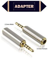 2.5mm Male to 3.5mm Female 3 Ring 4-Pole Jack Audio Adapter Converter for Headphone Earphone Headset