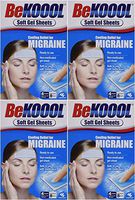 Be Koool Cooling Relief for Migraine, Soft Gel Sheets, 4 Sheets (Pack of 4)