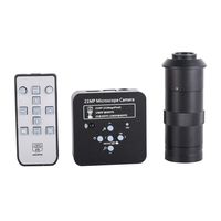 HAYEAR 21MP 1080P 60FPS 2K Full HD HDMI USB C-Mount Electronic Industry Microscope Camera for PCB Repair+100X Zoom C-Mount Lens