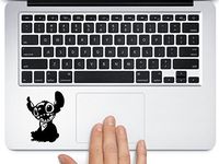 YourChoiceDecals Stitch Funny Look for macbook mac air laptop trackpad toolbox decal sticker approx. 3.5 inches black