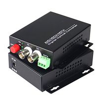 Guantai 1080P HD CVI AHD TVI 2 Channel Video Fiber Optical Media Converters with RS485 Data,FC, Singlemode 20Km- for 1080p 960p 720p AHD CVI TVI HD CCTV